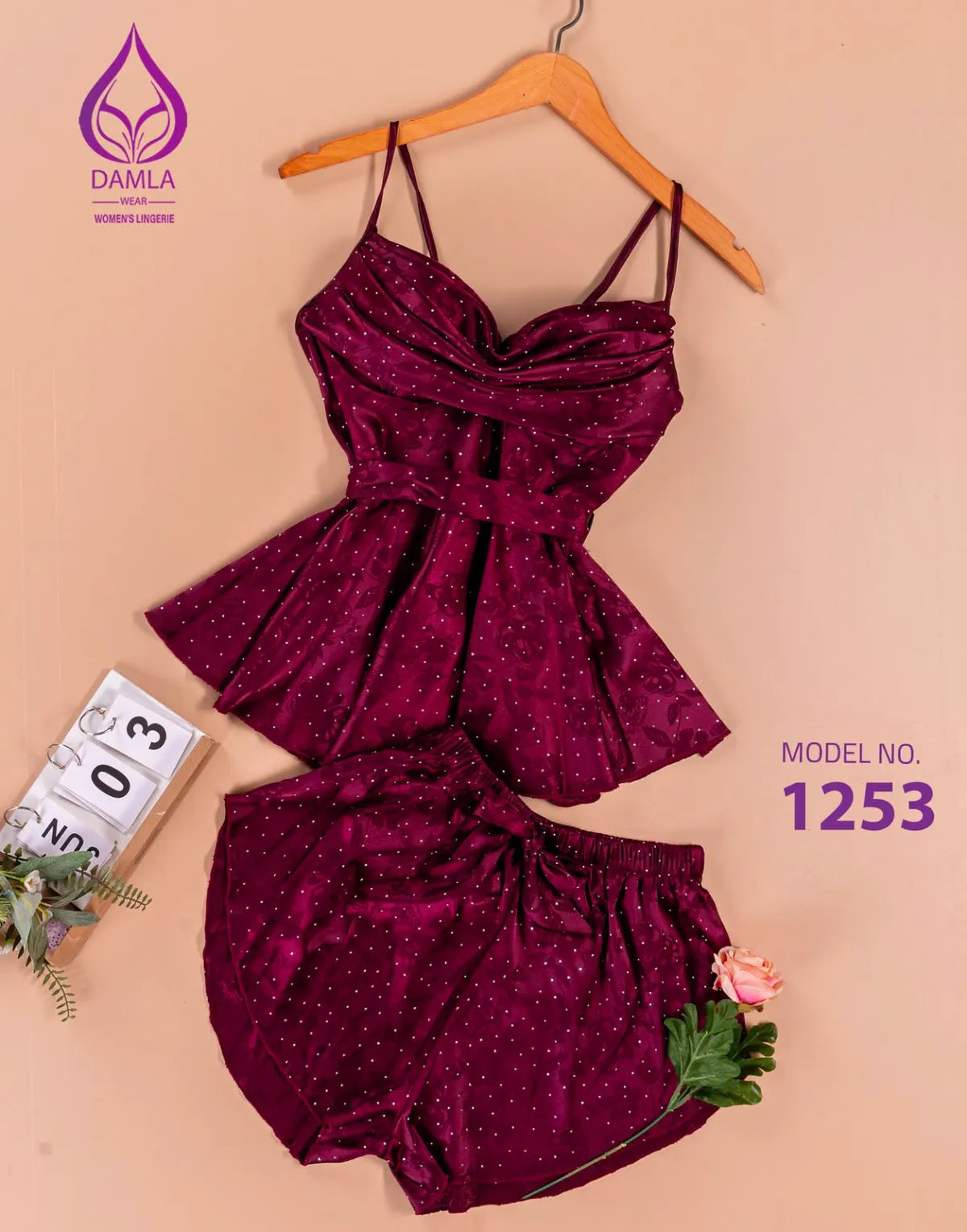 بيجاما هوت شورت جاكار ستراس كود 1253